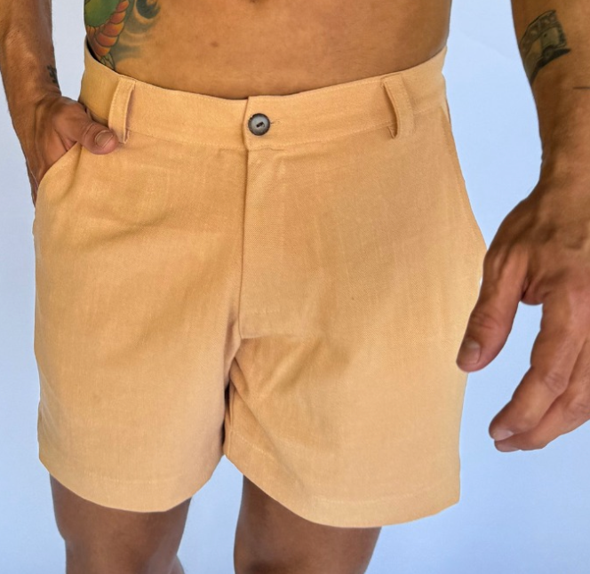 Tailored Shorts Off Caramel Green Ice